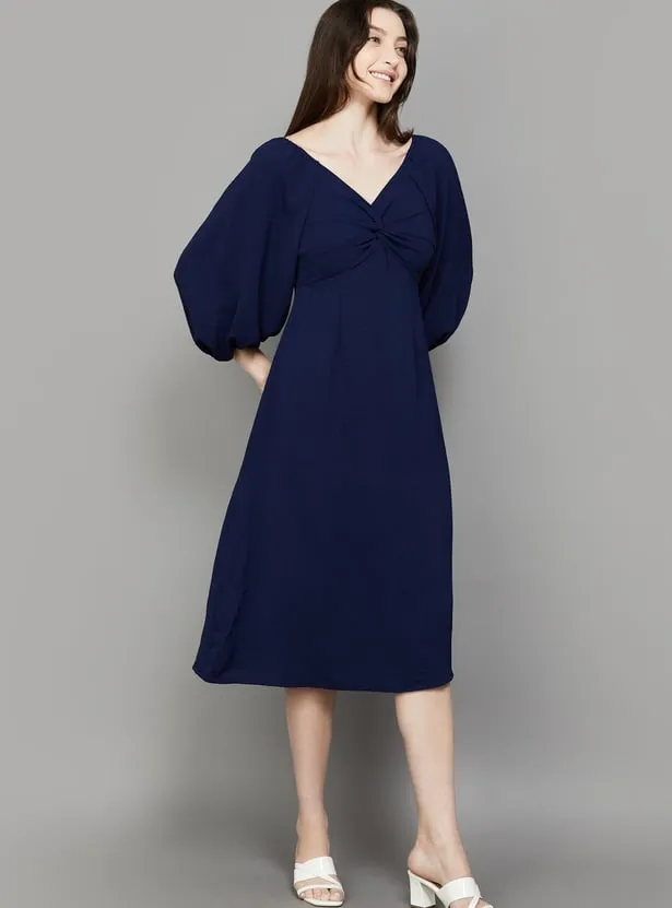 AND Twisted Front A-line Dress
